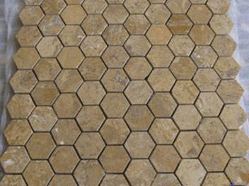 Copper Yellow Marble Mosaic tiles