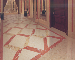 Artificial marble floor tiles