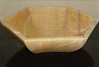 Resin Yellow Marble sink