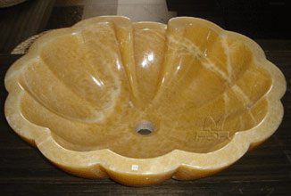 Resin Yellow Marble sink