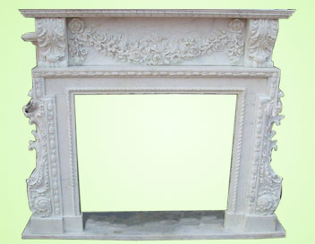 White Marble Fireplace