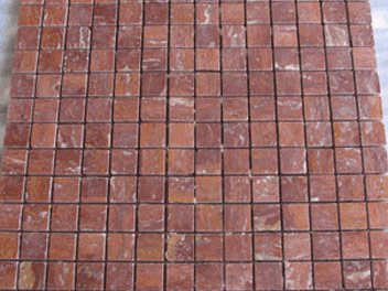 Tuile rouge mosaïque de marbre