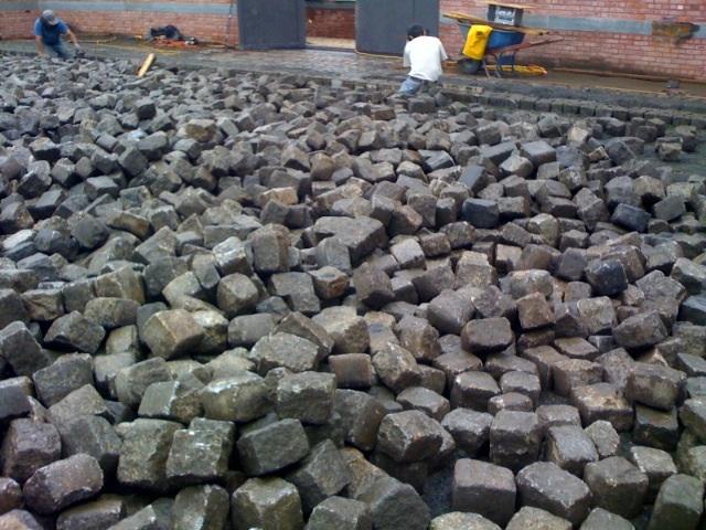 Granito Cobblestones marciapiede