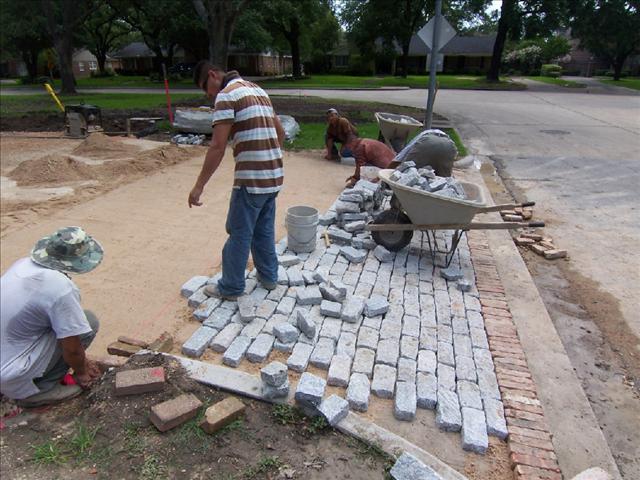 Granito Cobblestones marciapiede