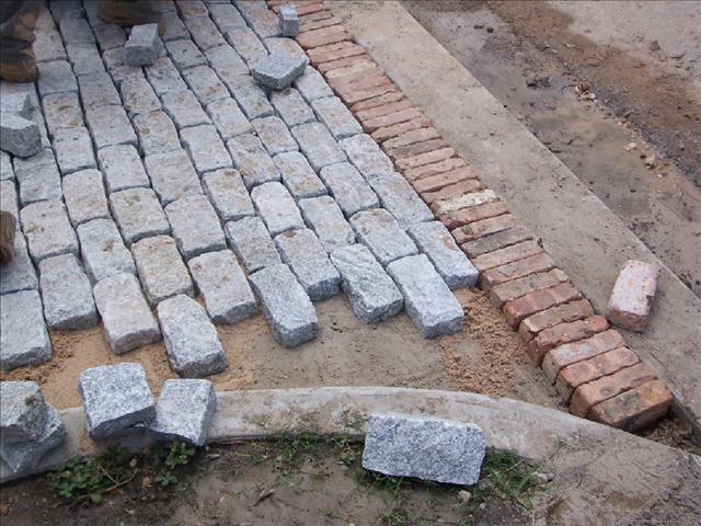 Granito Cobblestones marciapiede