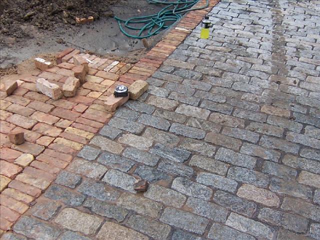 Granito Cobblestones marciapiede