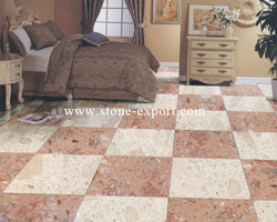 Artificial marble floor tiles