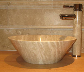 travertine sink