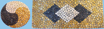 Mosaico seixo e padrão
