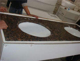 Tan Brown Vanity Top