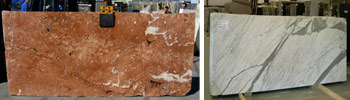 Marble slabs