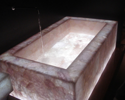 semi-precious bath tub