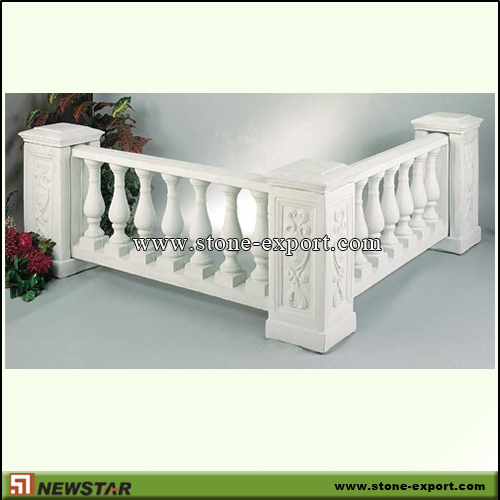 Construction Stone,Baluster and Railing,White Marble