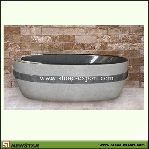 Construction Stone,Bathtub and Tray,Absoutely Black