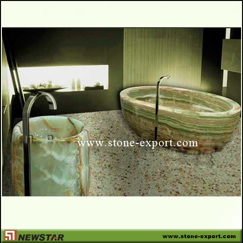 Construction Stone,Bathtub and Tray,Green  Onyx