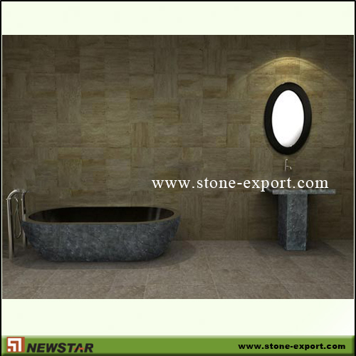 Construction Stone,Bathtub and Tray,Absoutely Black