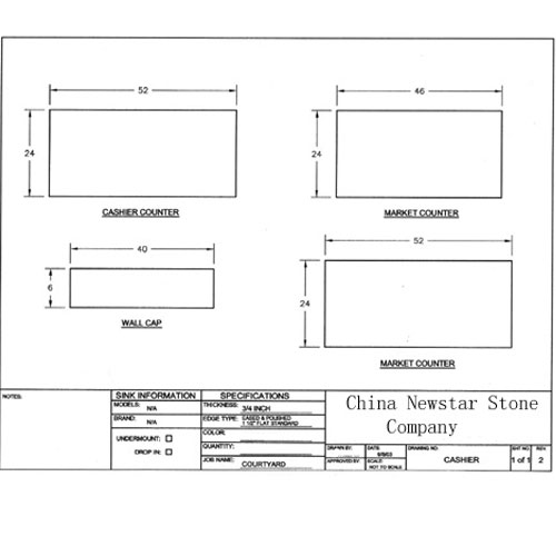 Countertop and Vanity top,CAD Drawing,Granite