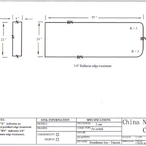 Countertop and Vanity top,CAD Drawing,Granite