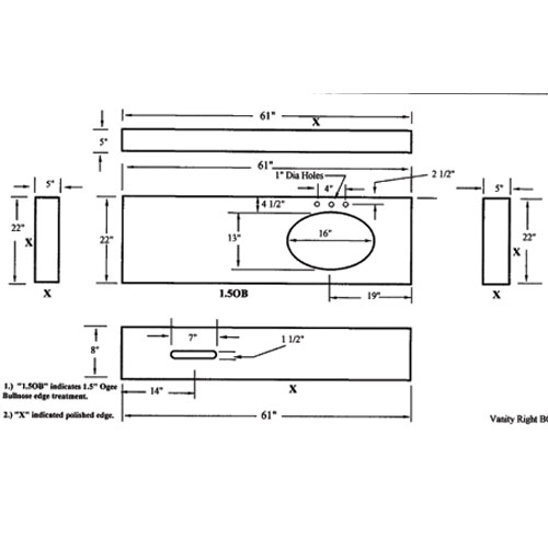 Countertop and Vanity top,CAD Drawing,Granite