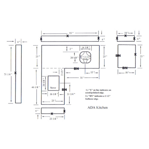 Countertop and Vanity top,CAD Drawing,Granite