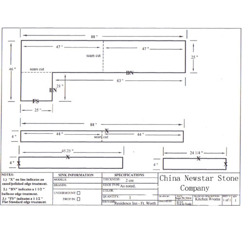 Countertop and Vanity top,CAD Drawing,Granite