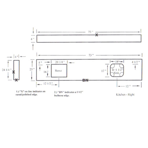 Countertop and Vanity top,CAD Drawing,Granite