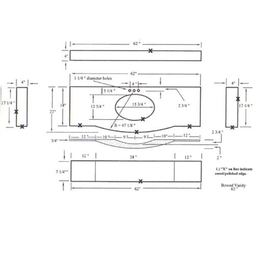 Countertop and Vanity top,CAD Drawing,Granite