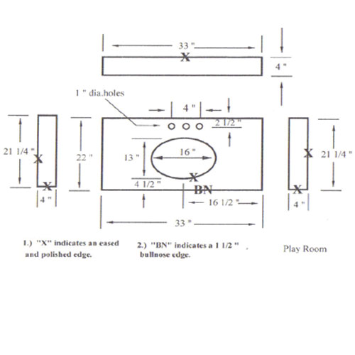 Countertop and Vanity top,CAD Drawing,Granite