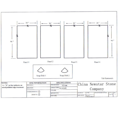 Countertop and Vanity top,CAD Drawing,Granite