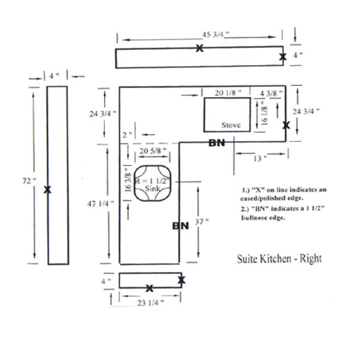 Countertop and Vanity top,CAD Drawing,Granite