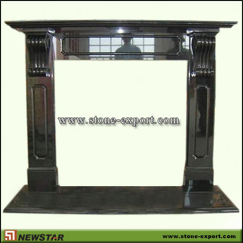 Fireplace Mantels,Granite Fireplace,Absoutely Black