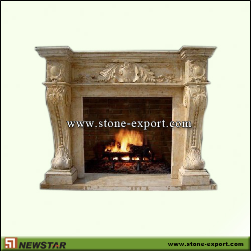 Fireplace Mantels,Limestone Fireplace,Yellow Limestone
