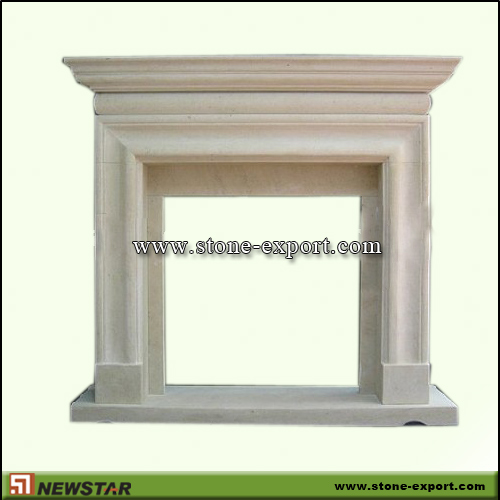 Fireplace Mantels,Limestone Fireplace,Beige Limestone