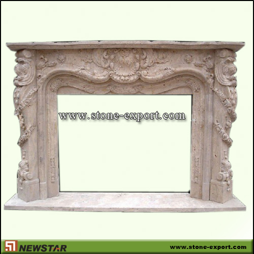 Fireplace Mantels,Marble Fireplace,Travertine