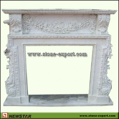 Fireplace Mantels,Marble Fireplace,White Marble