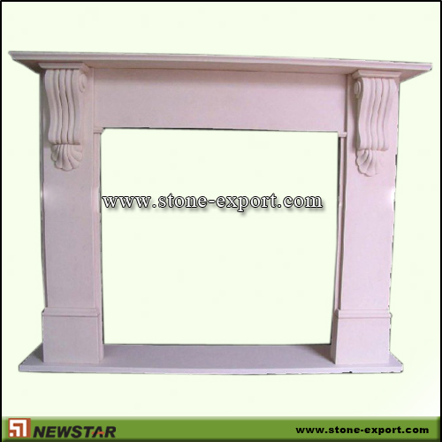 Fireplace Mantels,Marble Fireplace,Beige Marble