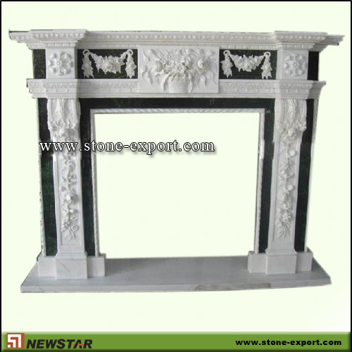 Fireplace Mantels,Marble Fireplace,White Marble