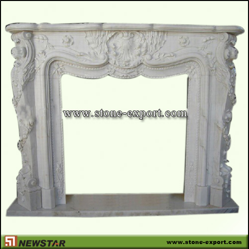 Fireplace Mantels,Marble Fireplace,White Marble