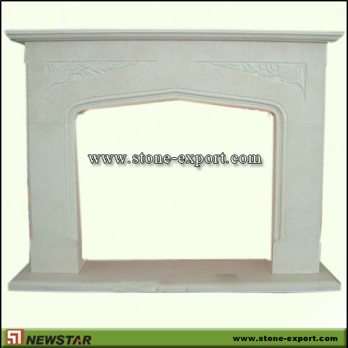 Fireplace Mantels,Marble Fireplace,Beige Marble