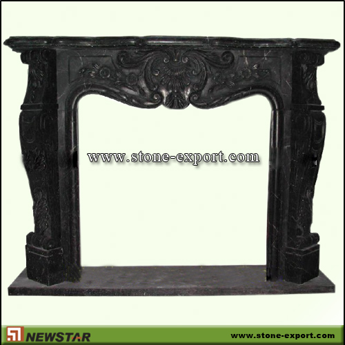 Fireplace Mantels,Marble Fireplace,China Nero Margiua