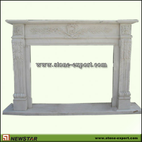 Fireplace Mantels,Marble Fireplace,White Marble