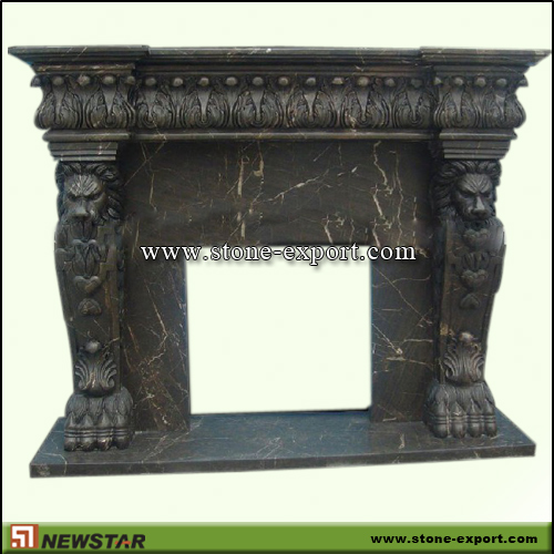 Fireplace Mantels,Marble Fireplace,China Nero Margiua