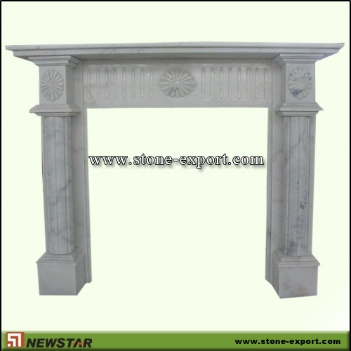 Fireplace Mantels,Marble Fireplace,White Marble