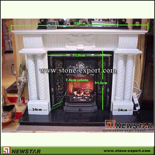 Fireplace Mantels,Marble Fireplace,White Marble