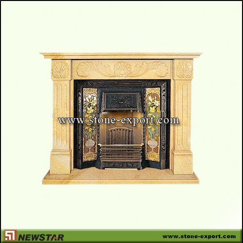 Fireplace Mantels,Sandstone Fireplace,Yellow Sandstone