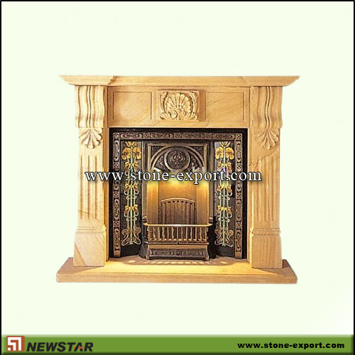 Fireplace Mantels,Sandstone Fireplace,Yellow Sandstone