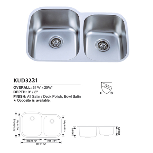 Accessory of Countertop,Stainless Steel Sink,201 / 304 stainless steel sink