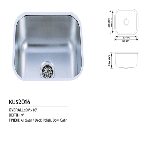 Accessory of Countertop,Stainless Steel Sink,201 / 304 stainless steel sink