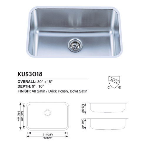 Accessory of Countertop,Stainless Steel Sink,stainless steel