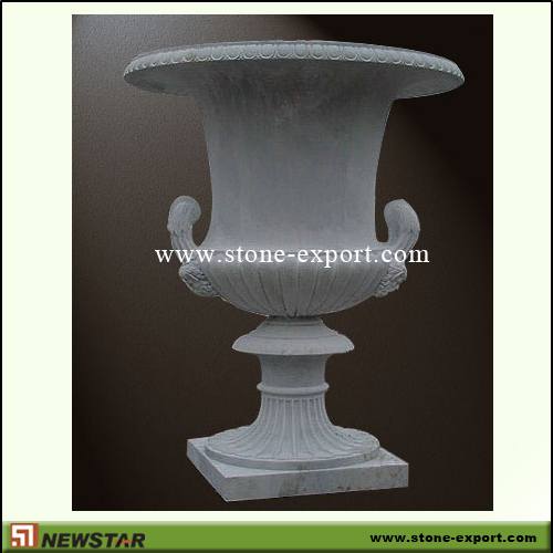 Landscaping Stone,Flowerpot and Vase,White Marble